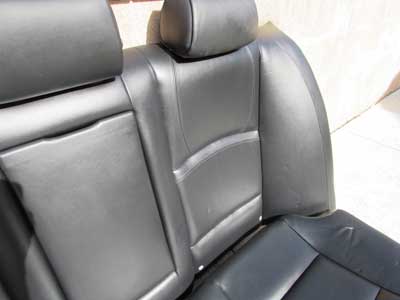 BMW Complete Rear Seats Black Nappa Leather 52207254241 F10 528i 535i 550i ActiveHybrid 55